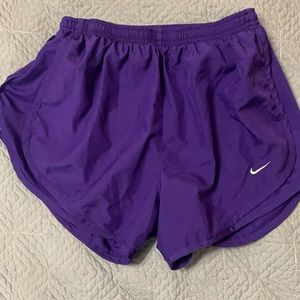 Purple Nike shorts